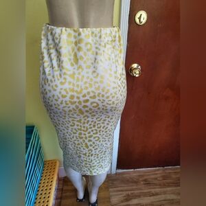 Yellow Leopard Print Skirt